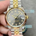 Swiss Copy Rolex Datejust 31mm Mid-size Watch Grey Dial Two-tone Jubilee Band 